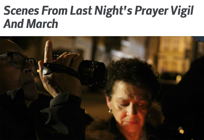 Scenes From Last Night's Prayer Vigil And March